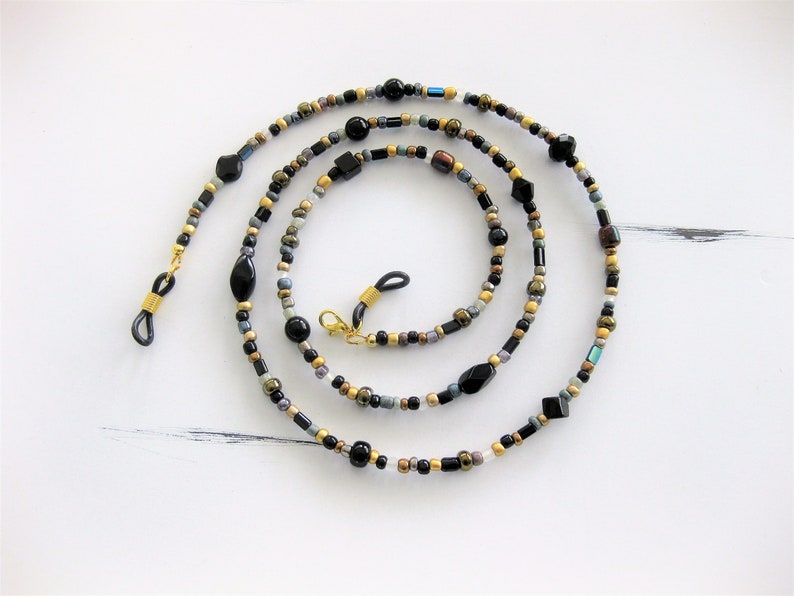 Black Beaded Eyeglass Chain for Women Click to See How These - Etsy