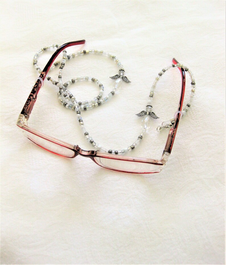 Silver Eyeglass Chain Eyeglass Holder Eyeglass Necklace Etsy
