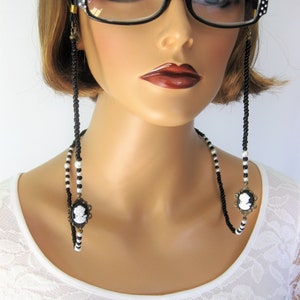 Lady Cameo Eyeglass Chain For Women with Victorian Lady Cameos Eyeglass Necklace for Women, Eyeglass Lanyard for Women with Victorian Cameos