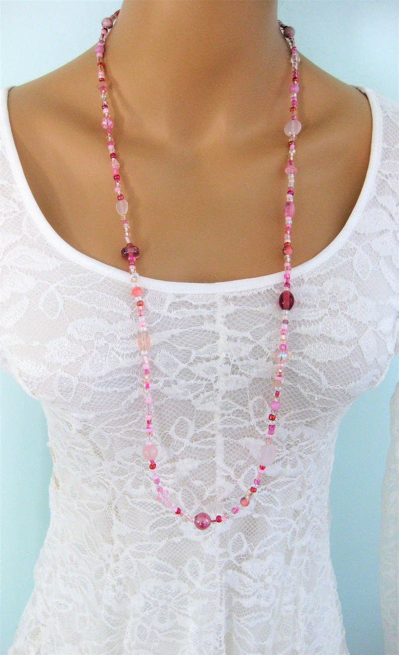 Pink Beaded Eyeglass Chain for Women Click to See This Beaded Etsy