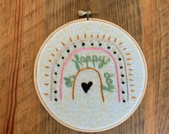 Oh Happy Day Embroidery Hoop