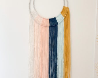 Boho yarn wall hanging