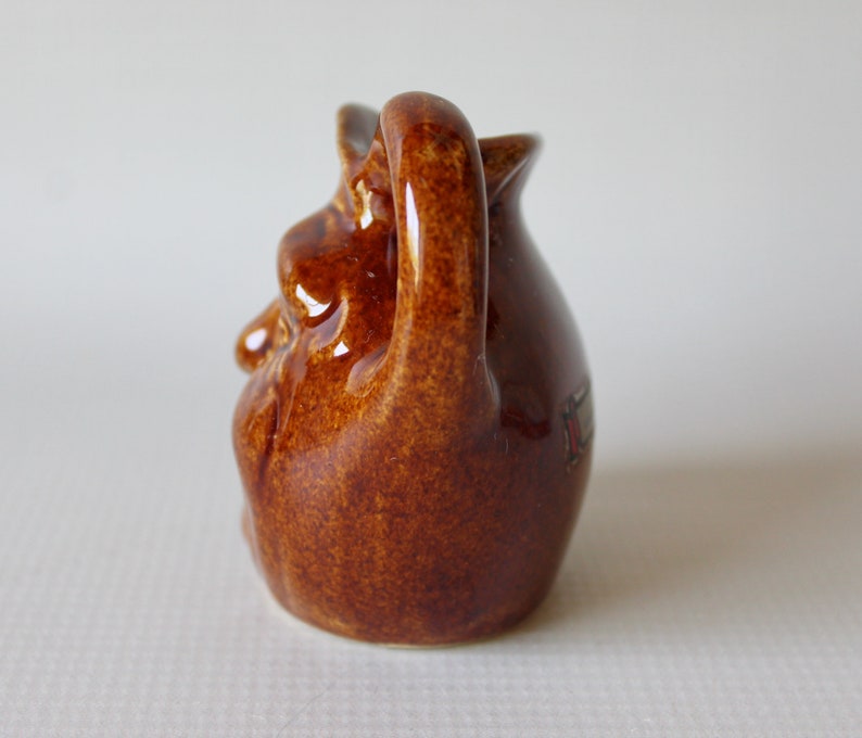 Vintage Bennington Pottery Man in the Moon Face or Toby Style Miniature Pitcher image 3