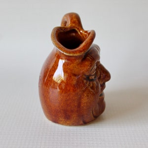Vintage Bennington Pottery Man in the Moon Face or Toby Style Miniature Pitcher image 4