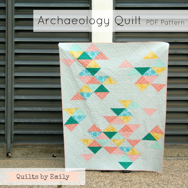 Archaeology Quilt - Quilt Pattern - INSTANT DOWNLOAD PDF file
