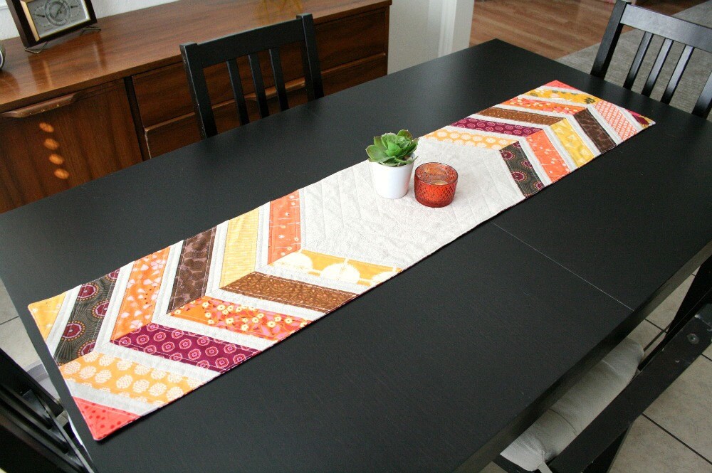 Tribal Chevrons Table Runner - Quilt Pattern - INSTANT DOWNLOAD PDF ...