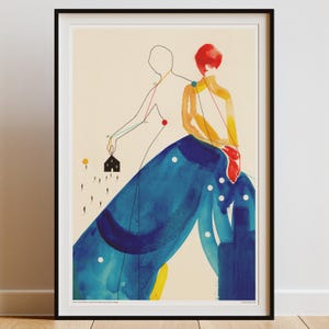Oggi può essere diverso - Stampa artistica Giclée Poster artistico Decorazione murale Arte Illustrazione Disegno Ritratto Arte moderna Pittura Acquerello Moda