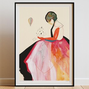 The Broken House - Art Print Giclée Art Poster Wall Decor illustratie tekening moderne kunst portret aquarel schilderij artwork mode kunst