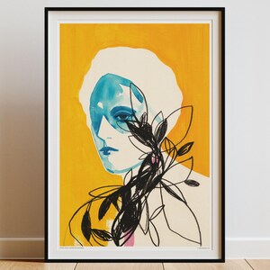 L'ospite - Stampa artistica Giclée Poster d'arte Decorazione da parete Arte da parete Illustrazione Disegno Ritratto Arte moderna Pittura Arte astratta Carta per belle arti