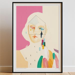 Heimwee - Art Print Giclée-kunstposter muurdecoratie illustratie tekening moderne kunst portret aquarel schilderij kunstwerk Art House Home