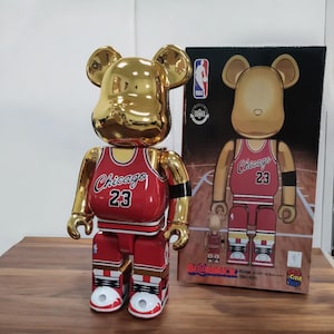 Graffiti Bearbrick Statue: Michael Jordan Inspired Urban Art Decor