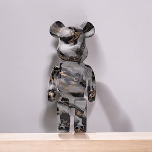 Graffiti Bearbrick Statue: Modern Resin Art Collectible