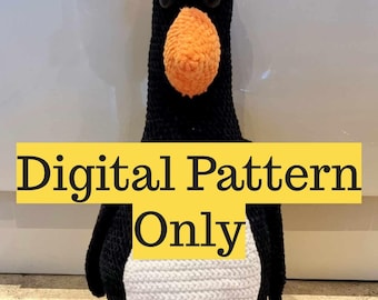 Digital PDF ONLY- Penguin with Glove Hat Crochet Pattern