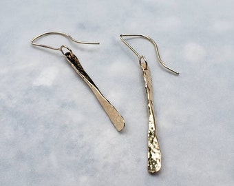 Forged Gold drop earrings