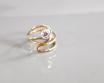 Gold Wrap Diamond Ring