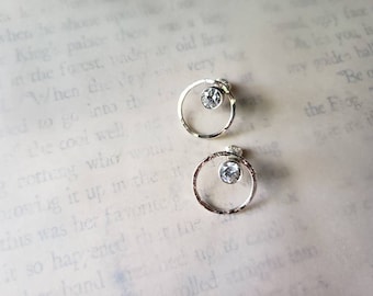 Diamond circle studs