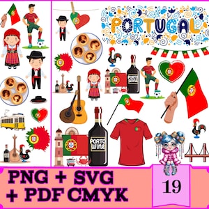 19 Icons de Portugal for Cricut Explore Air 2, Joy & Silhouette Cameo 4 - Digital Cut Files Bundle