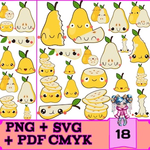 18 süße Birne SVG Bundle für Cricut & Silhouette |  Digitale Dateien | Sofortdownload | Scrapbooking, Kartengestaltung Mehr!