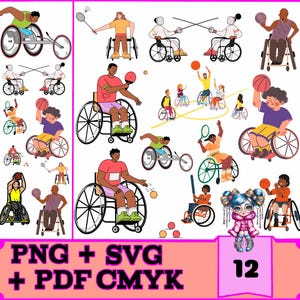 Bundel met adaptieve kawaii digitale stickers voor sport – 12 schattige png-, SVG- en pdf-bestanden voor GoodNotes, Notability en digitale planners, direct downloaden