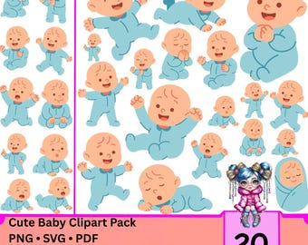 Baby Clipart | Nursery Graphics, Planner Designs (PNG, SVG, PDF Digital Download