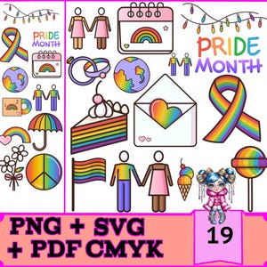 LGBT Icons SVG Bundle für Cricut Entdecke Air 2 & Silhouette Cameo 4 - Sofortiger Download, kommerzielle Nutzung, hochwertige Druckdateien