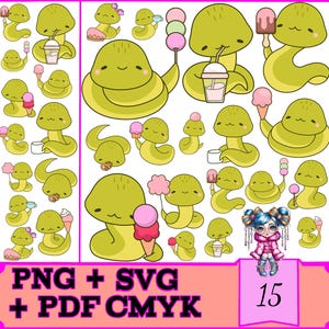 15 Cobra com comida SVG PNG PDF Files | Download instantâneo de vários formatos para flexibilidade na criação e design