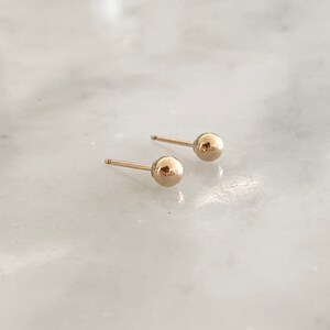 Gold-Filled Ball Stud Earrings image 3