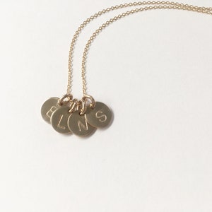 Gold-Filled Initial Charm Necklace As Seen on The Bucket List Family image 2