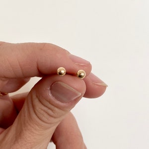 Gold-Filled Ball Stud Earrings image 4