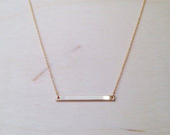 Skinny Bar Gold Necklace