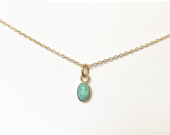 Gold-Filled & Kingman Arizona Pendant Turquoise Necklace