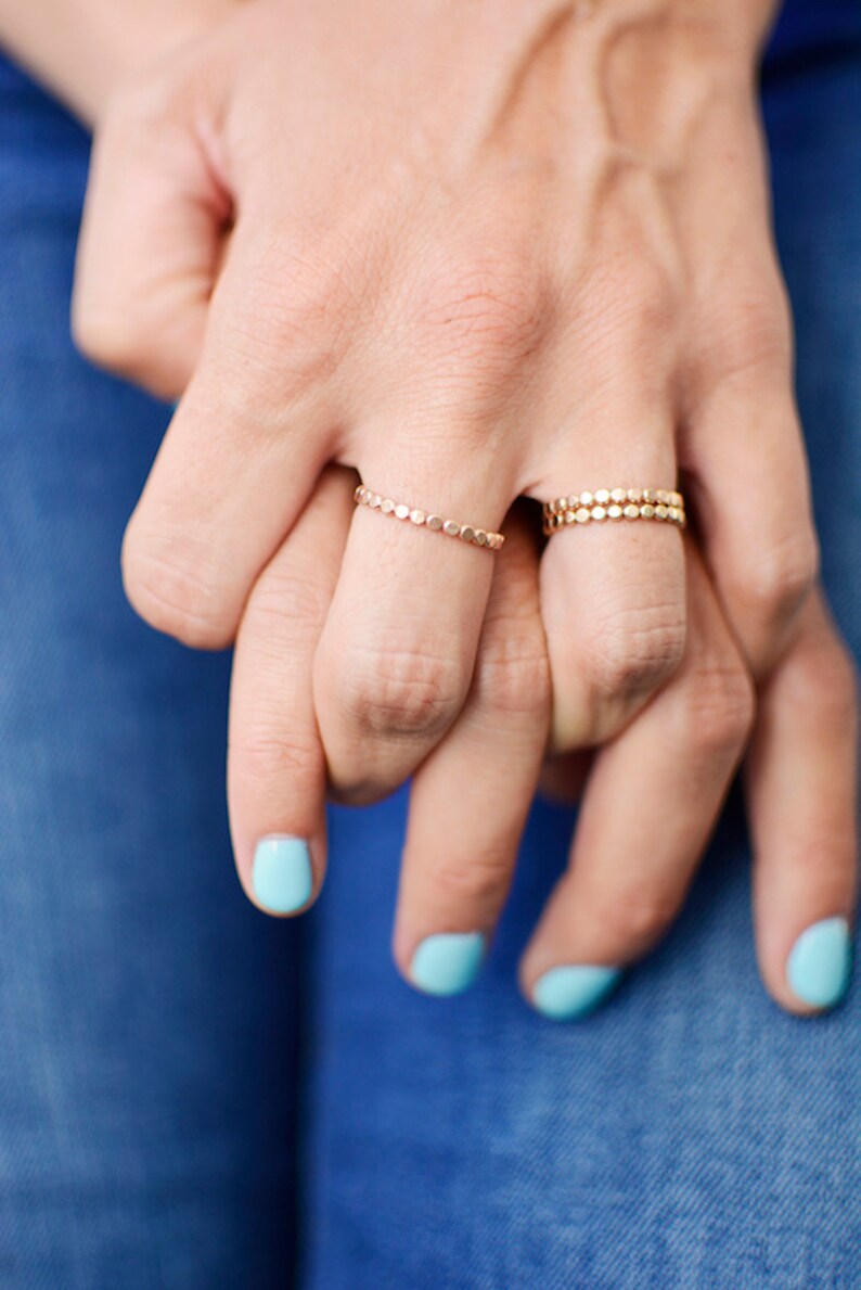 Gold-Filled Gold Dot Ring As Seen on The Bucket List Family image 8