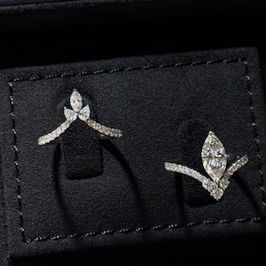 Vintage Marquise Cut Lab Grown Diamond Engagement Ring Set | IGI Certified Wedding Ring for Her | Top Graded Diamond Gift
