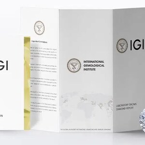 Opłaty za certyfikat raportu diamentów laboratoryjnych IGI