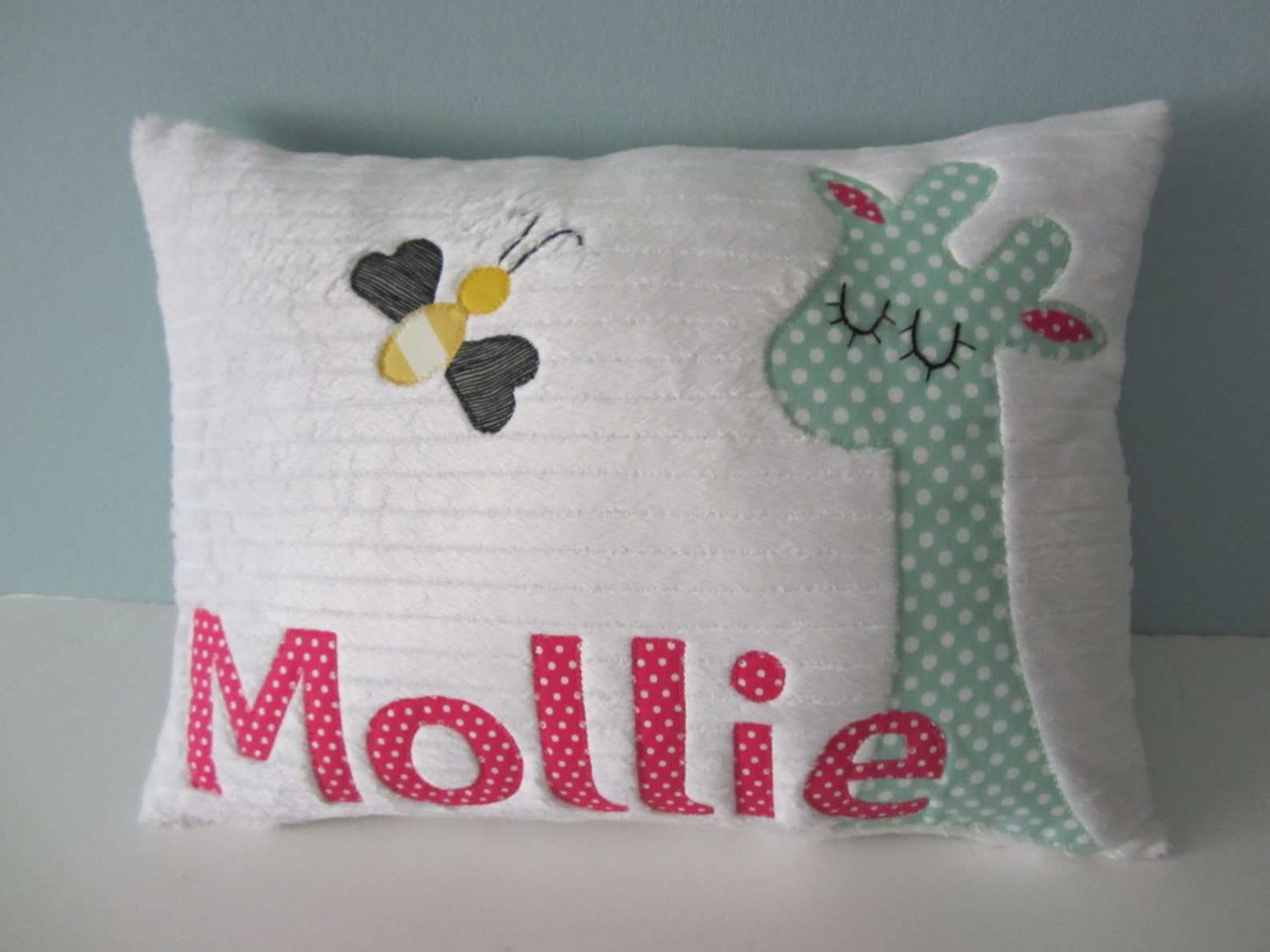 A Personalized Giraffe Pillow Etsy