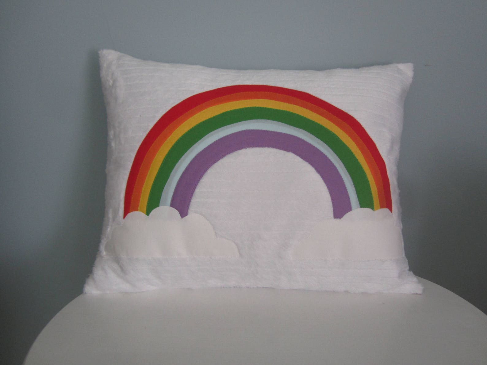 Bright Rainbow pillow Etsy