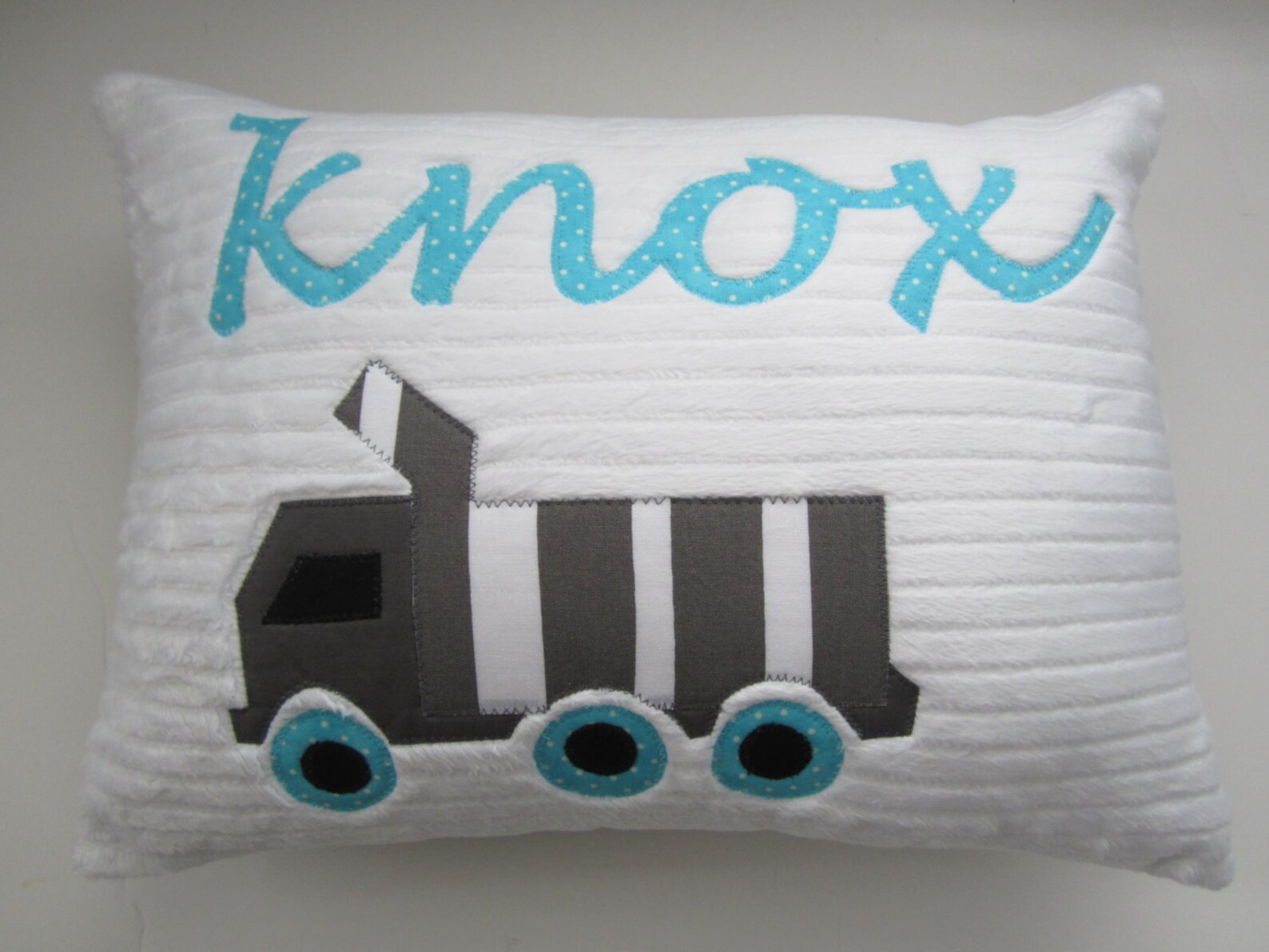 A Personalized Dump Truck Pillow Etsy