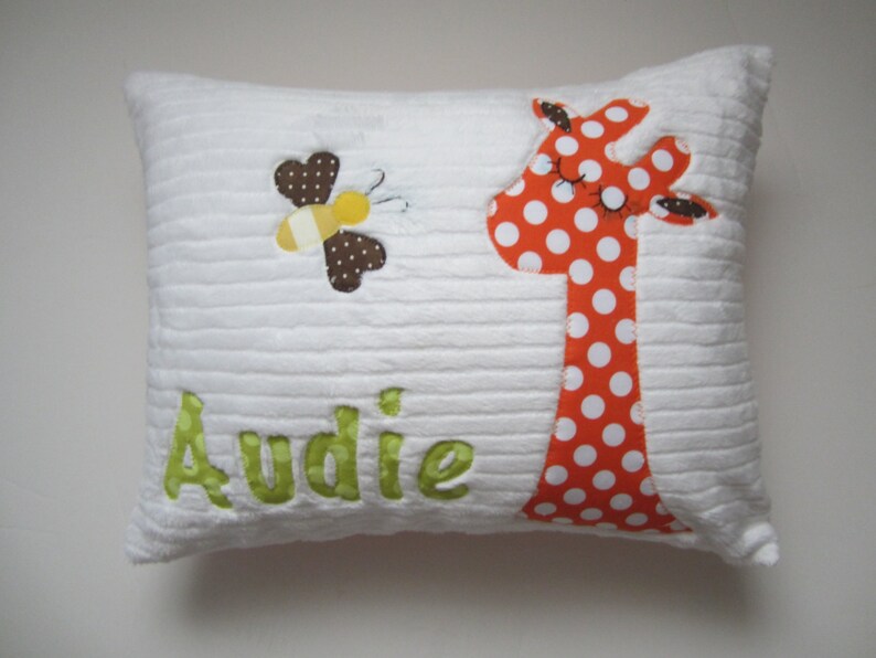 A Personalized Giraffe Pillow Etsy