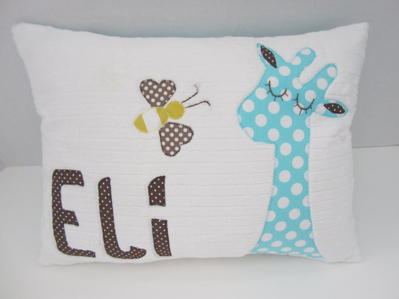 A Personalized Giraffe Pillow Etsy