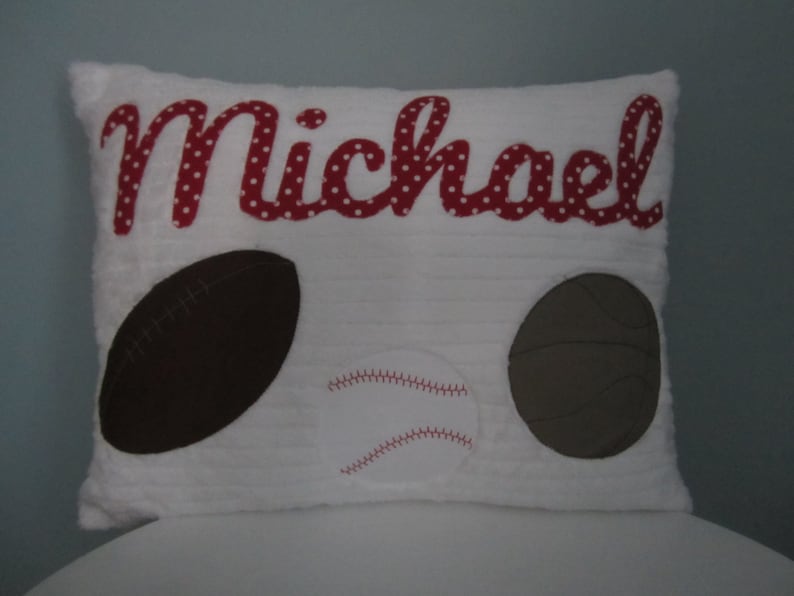 A Personalized Sports Pillow Etsy