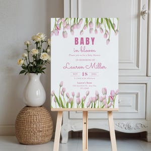 Baby in Bloom Baby Shower Sign, Baby in Bloom Sign, Baby in Bloom Baby Shower, Baby in Bloom Signs, Wildflower Baby Shower Welcome Sign