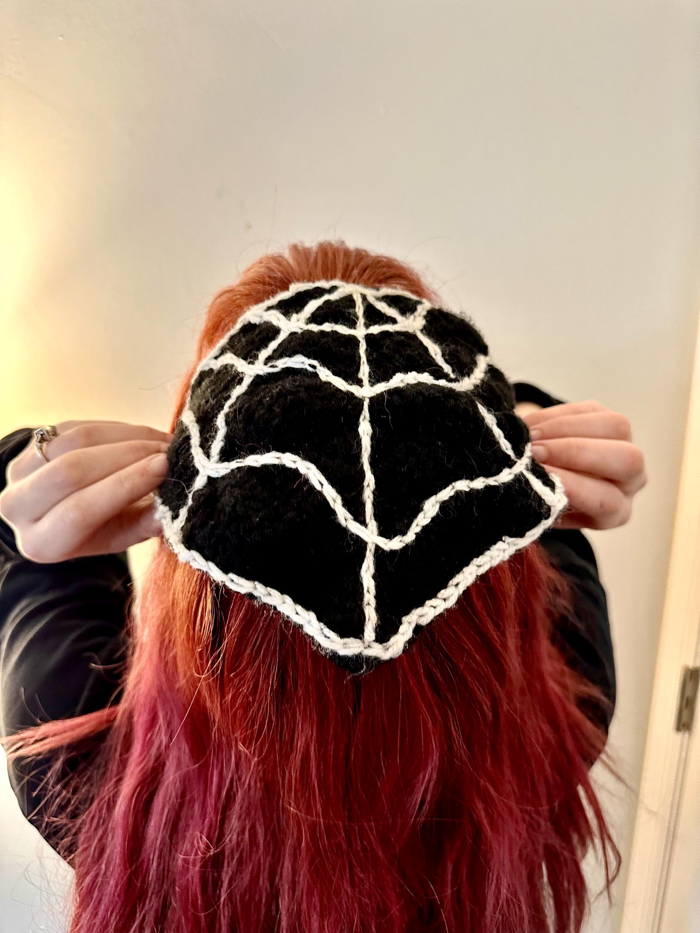 Crochet Spiderweb Bandana Etsy