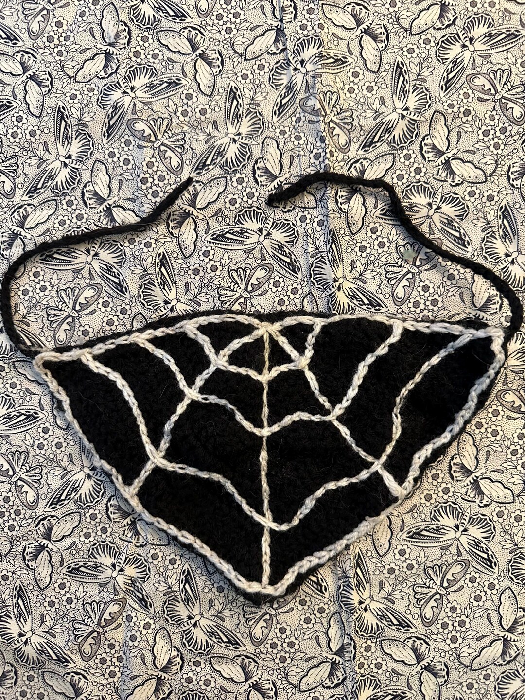 Crochet Spiderweb Bandana Etsy