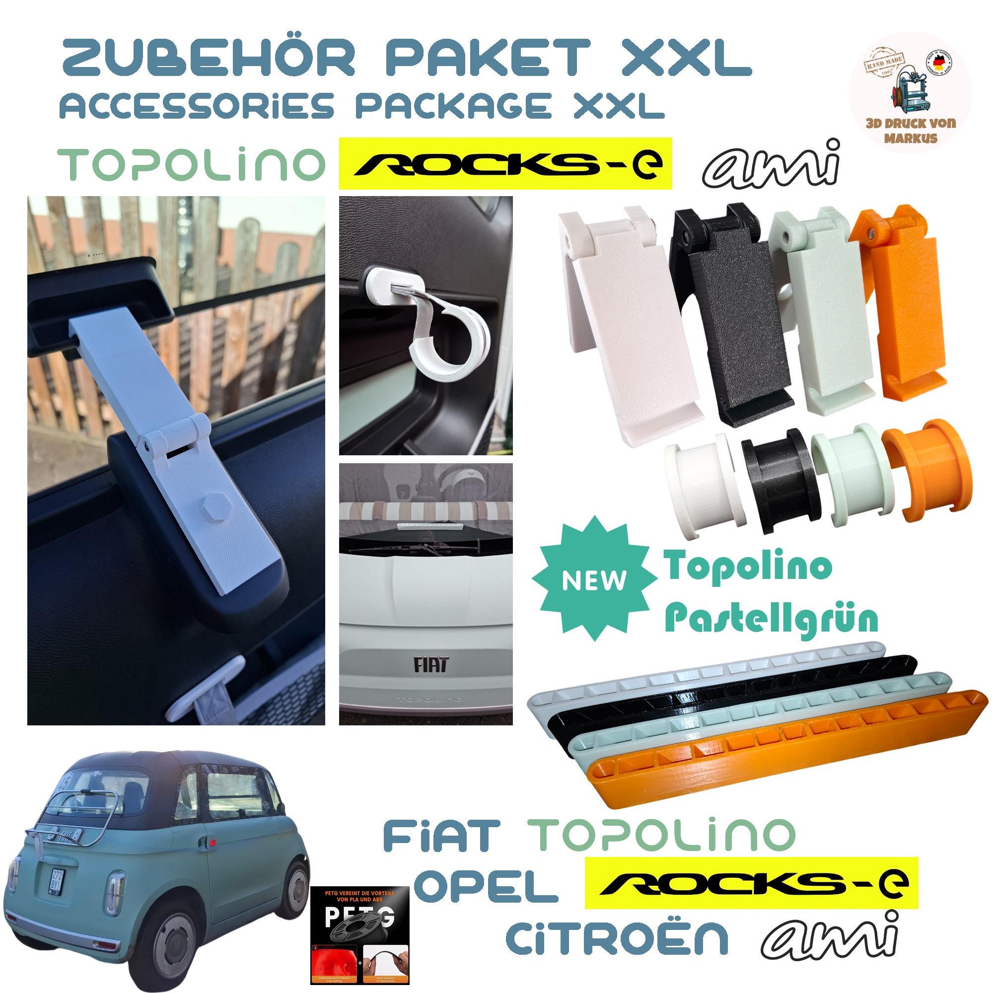 Grafiche Adesive Auto Per Fiancata Laterale / Sportelli FIAT 500 Monocromo Fi Cq R05