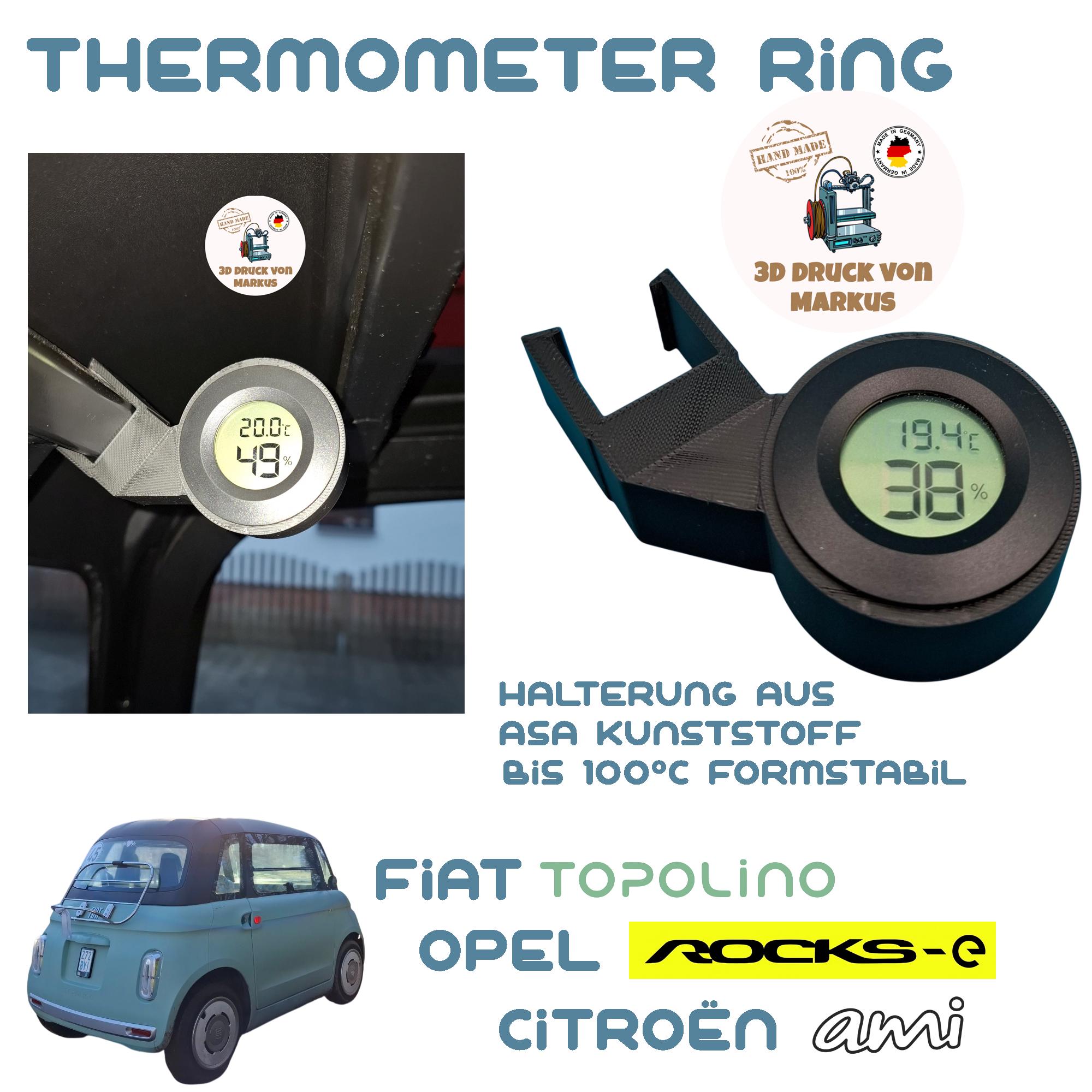 Thermomètre intérieur-extérieur plastique .blanc