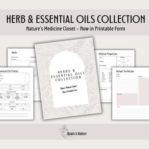 The Herbs and Essential Oils Collection | Plant-Powered Planning | Printable Trackers, Blends and Remedies