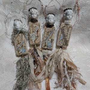 Art Doll Thoughts Antique German Doll Head Domino Art Doll Etsy