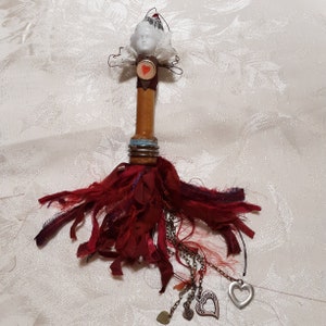 Assemblage Ornament, Art Doll Ornament Red Queen image 8