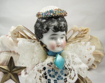 Angel "Susie Sells Seashells" Assemblage Art Doll