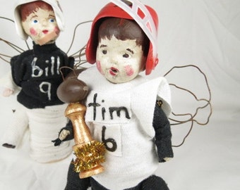 Angel "Timmy"  A Football Player Assemblage Art Doll